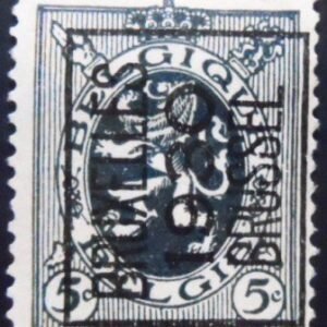 Selo postal da Bélgica de 1929 Heraldic Lion Precancelled 5