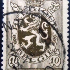 Selo postal da Bélgica de 1929 Heraldic Lion Precancelled 5
