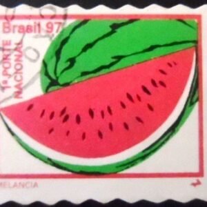 Selo postal do Brasil de 2000 Melancia U