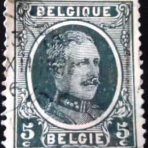Selo postal da Bélgica de 1922 King Albert I Type Houyoux 5 U