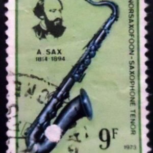 Selo postal da Bélgica de 1973 Adolphe Sax U