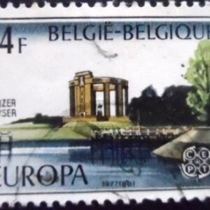 Selo postal da Bélgica de 1977 The Yser Estuary in Nieuport U