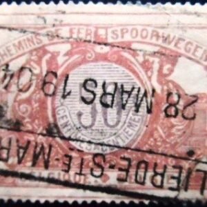 Selo postal da Bélgica de 1902 Railway Stamp