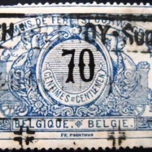 Selo postal da Bélgica de 1902 Railway Stamp