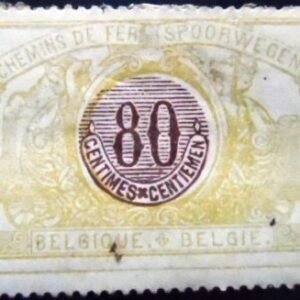 Selo postal da Bélgica de 1902 Railway Stamp