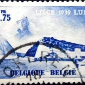Selo postal da Bélgica de 1938 Albert Canal crossing U