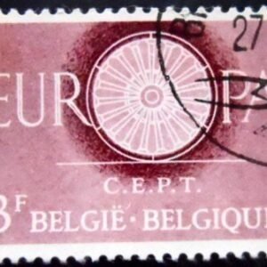 Selo postal da Bélgica de 1960 Wheel with 19 Spokes 3 U