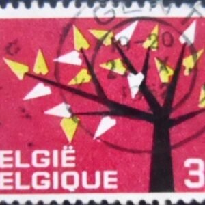 Selo pstal da Bélgica de 1968 Key Symbol of a United Europe 3 U