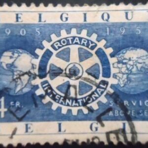 Selo postal da Bélgica de 1954 Rotary U