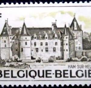 Selo postal da Bélgica de 1976 Castle Ham-sur-Heure M