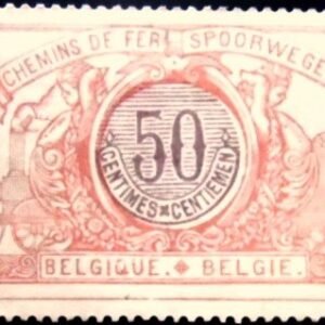 Selo postal da Bélgica de 1902 Railway Stamp