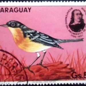 Selo postal do Paraguai de 1985 Tropical Parula MCC