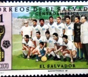 Selo postal de El Salvador de 1970 Team El Salvador U