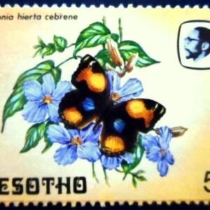 Selo postal do Lesotho de 1984 Yellow Pansy M