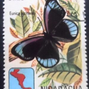 Selo postal da Nicarágua de 1982 Midnight Blue U