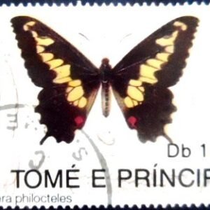 Selo postal de S. Tomé e Príncipe de 1992 Swallowtail NCC