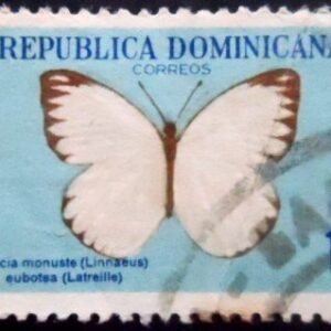 Selo postal da República Dominicana de 1966 Great Southern White U