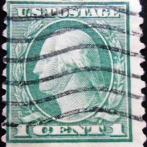 Selo postal dos Estados Unidos de 1914 George Washington 1 U M