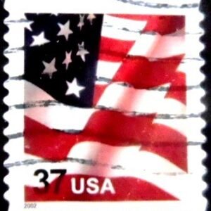 Selo postal dos Estados Unidos de 2002 Flag 37 U SEV