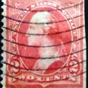 Selo postal dos Estados Unidos de 1908 George Washington 2 U Erux