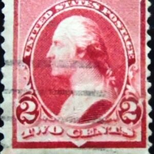 Selo postal dos Estados Unidos de 1890 George Washington 2 U sev