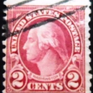Selo postal dos Estados Unidos de 1923 George Washington 2 U J sev