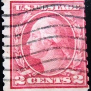 Selo postal dos Estados Unidos de 1917 George Washington 2 U sev