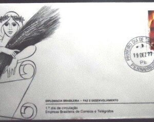 FDC Oficial 144 de 1977 Diplomacia Brasileira