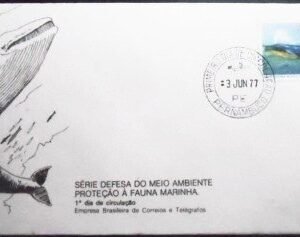 FDC Oficial 121 de 1977 Baleia Azul 12325