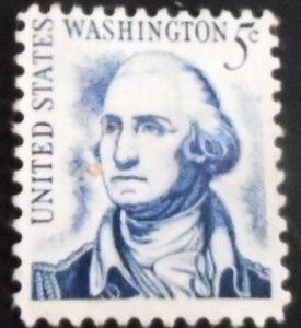 Selo postal dos Estados Unidos de 1966 George Washington 1 N
