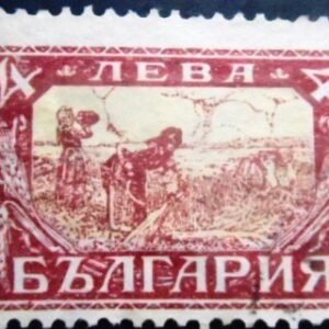 Selo postal da Bulgária de 1925 Girls Reaping U