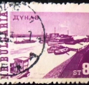 Selo postal da Bulgária d 1962 Ships on the Danube U