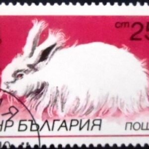 Selo postal da Bulgária de 1986 Angora Rabbit NCC