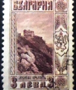 Selo postal da Bulgária de 1921 Ruins of castle U 3