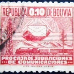 Selo postal da Bolívia de 1947 Communications Symbols 0.10 U