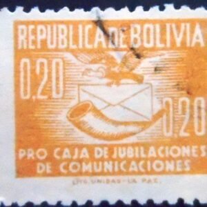 Selo postal da Bolívia de 1951 Transport workers U