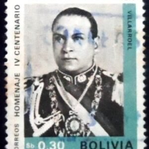 Selo postal da Bolívia de 1968 President G. Villarroel 0.30 U