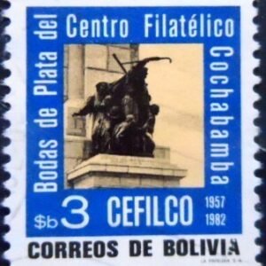 Selo postal da Bolívia de 1982 Monument 3 U