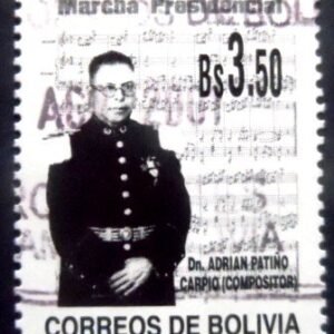 Selo postal da Bolívia de 1998 Adrian Patińo Carpio U