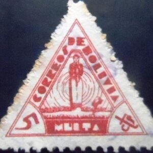Selo postal da Bolívia de 1938 Symbol of Youth 5 U
