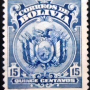 Selo postal da Bolívia de 1925 Coat of Arms 15 N