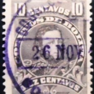 Selo postal da Bolívia de 1913 Jose Ballivian 10 U