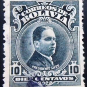 Selo postal da Bolívia de 1928 Hernando Siles 10 U