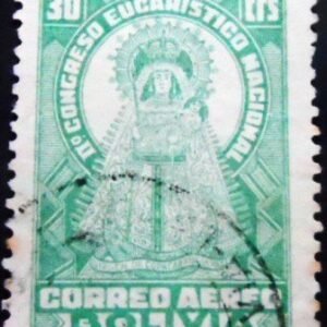 Selo postal da Bolívia de 1939 Madonna of Copacabana 30 U
