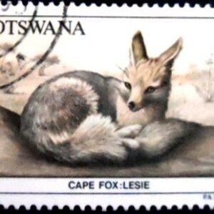 Selo postal de Botswana de 1987 Cape Fox U