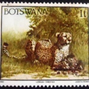 Selo postal de Botswana de 1992 Cheetah U