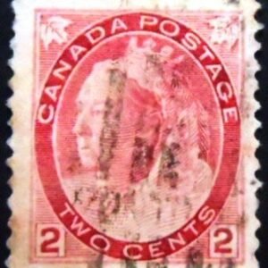 Selo postal do Canadá de 1899 Queen Victoria 2 IA U