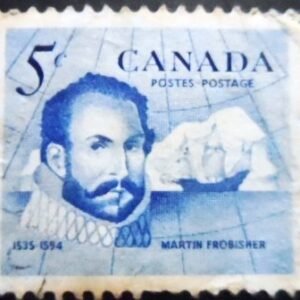 Selo postal do Canadá de 1963 Sir Martin Frobisher U