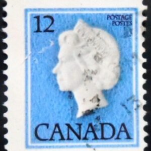 Selo postal do Canadá de 1977 Queen Elizabeth II 12 U