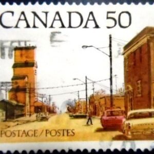 Selo postal do Canadá de 1978 Prairie Town Main Street II U